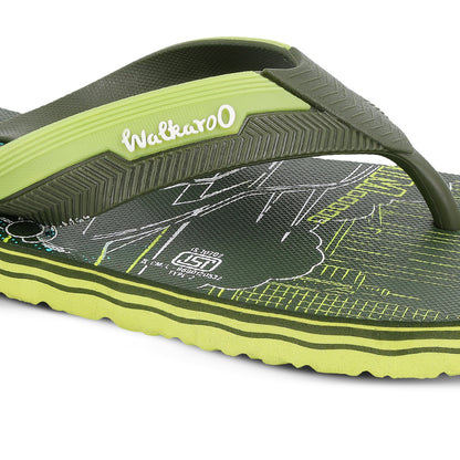 Men's Hawai Slippers - HG187 Olive Lemon
