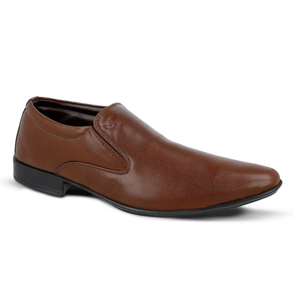 Walkaroo Leather Men formals loafer Shoes - WF6302 Brown - Walkaroo Footwear