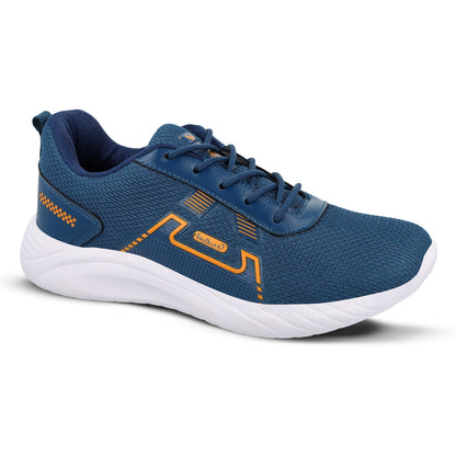 Walkaroo Men walking Shoes - WS3065 Teal Yellow - Walkaroo Footwear