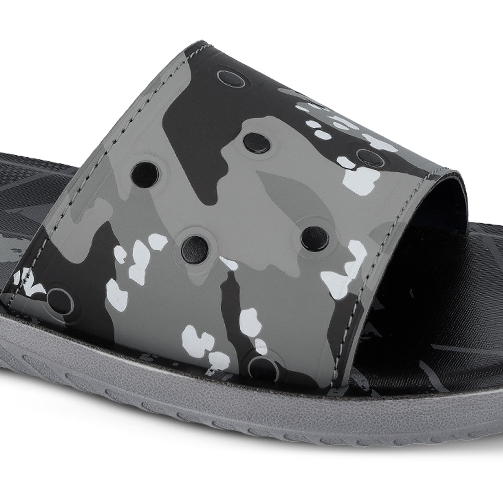 Walkaroo+ Men Slider - WE1324 Black - Walkaroo Footwear