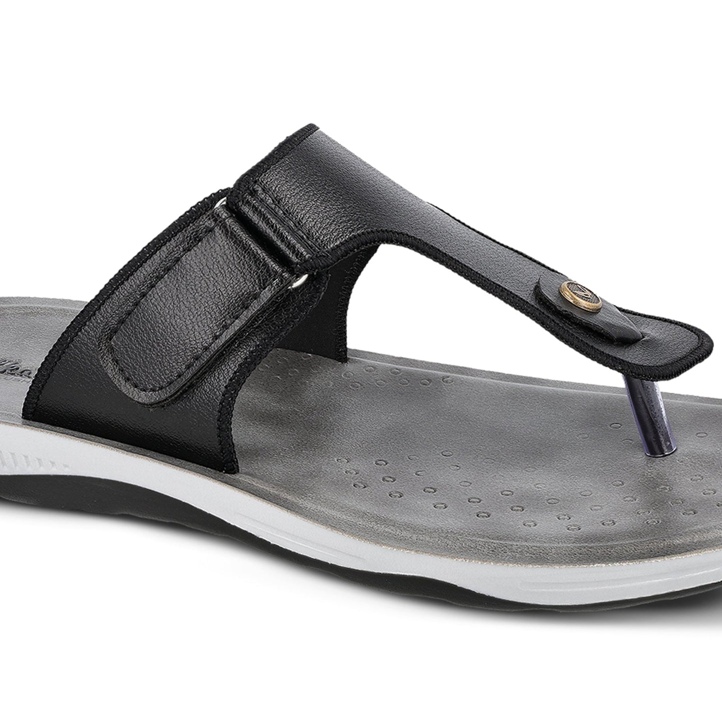 WALKAROO+ MEN SANDALS - WE1342 BLACK - Walkaroo Footwear