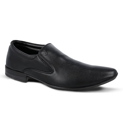 Walkaroo Leather Men formals loafer Shoes - WF6302 Black - Walkaroo Footwear