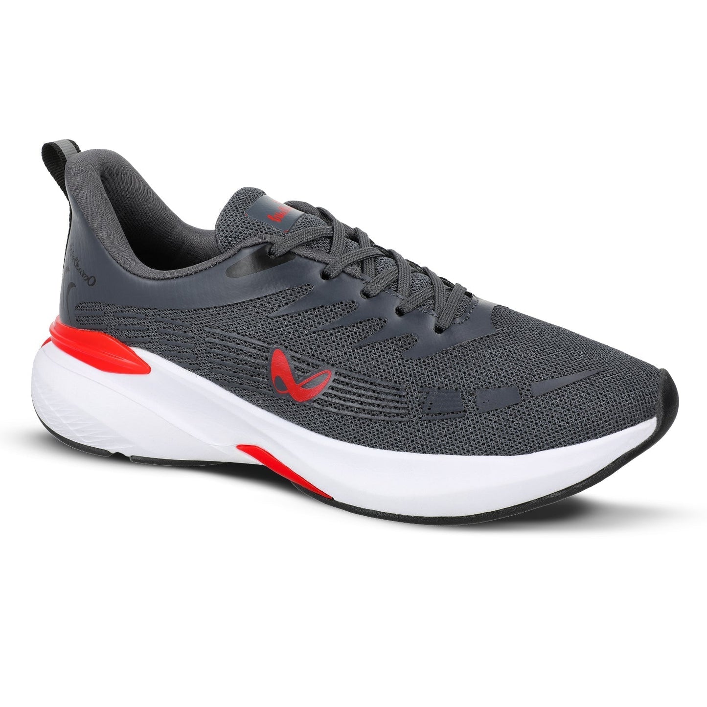 Walkaroo Running Shoes for Men - WS9096 Grey Red - Walkaroo Footwear