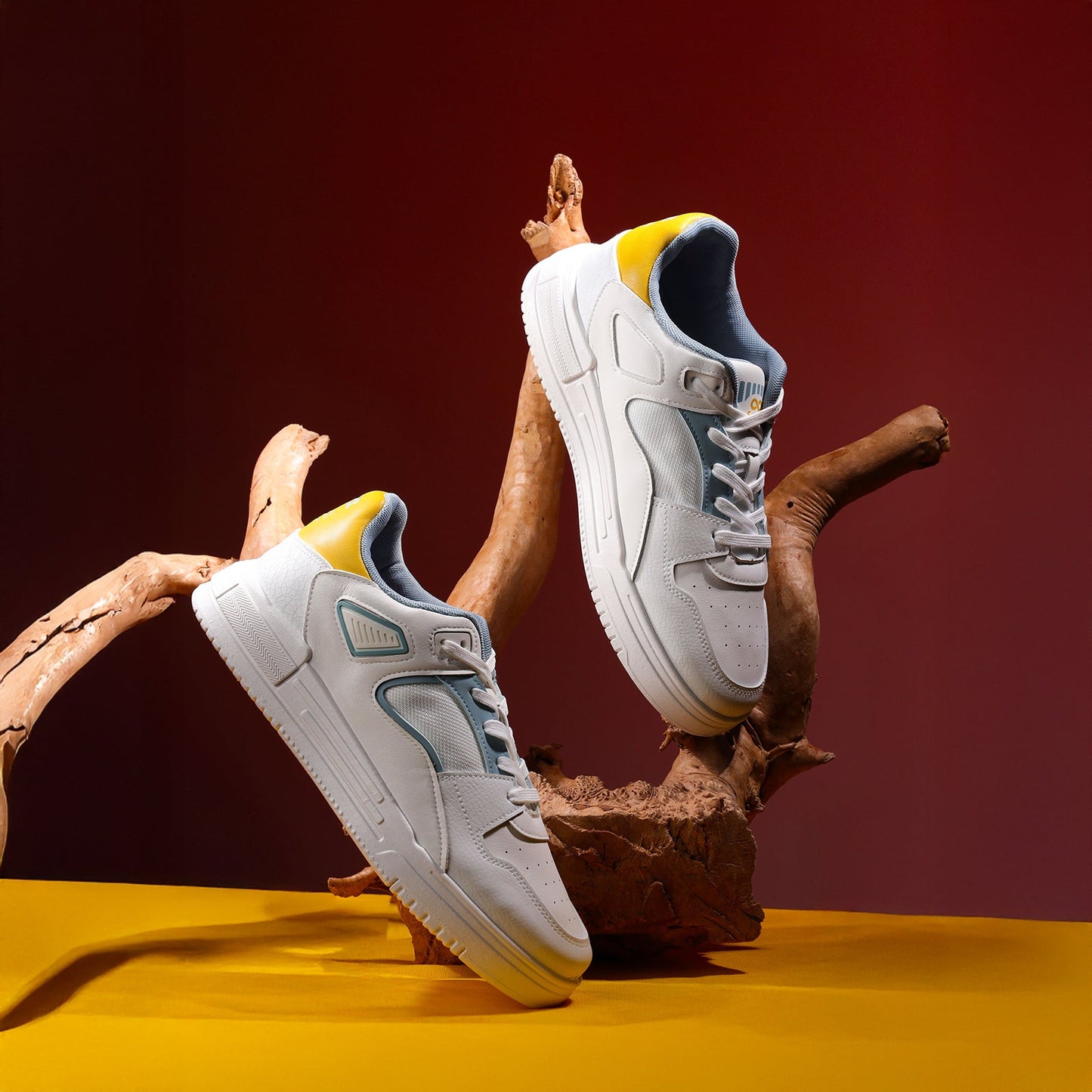 Men's Sports Sneakers - SGE24007 White Blue