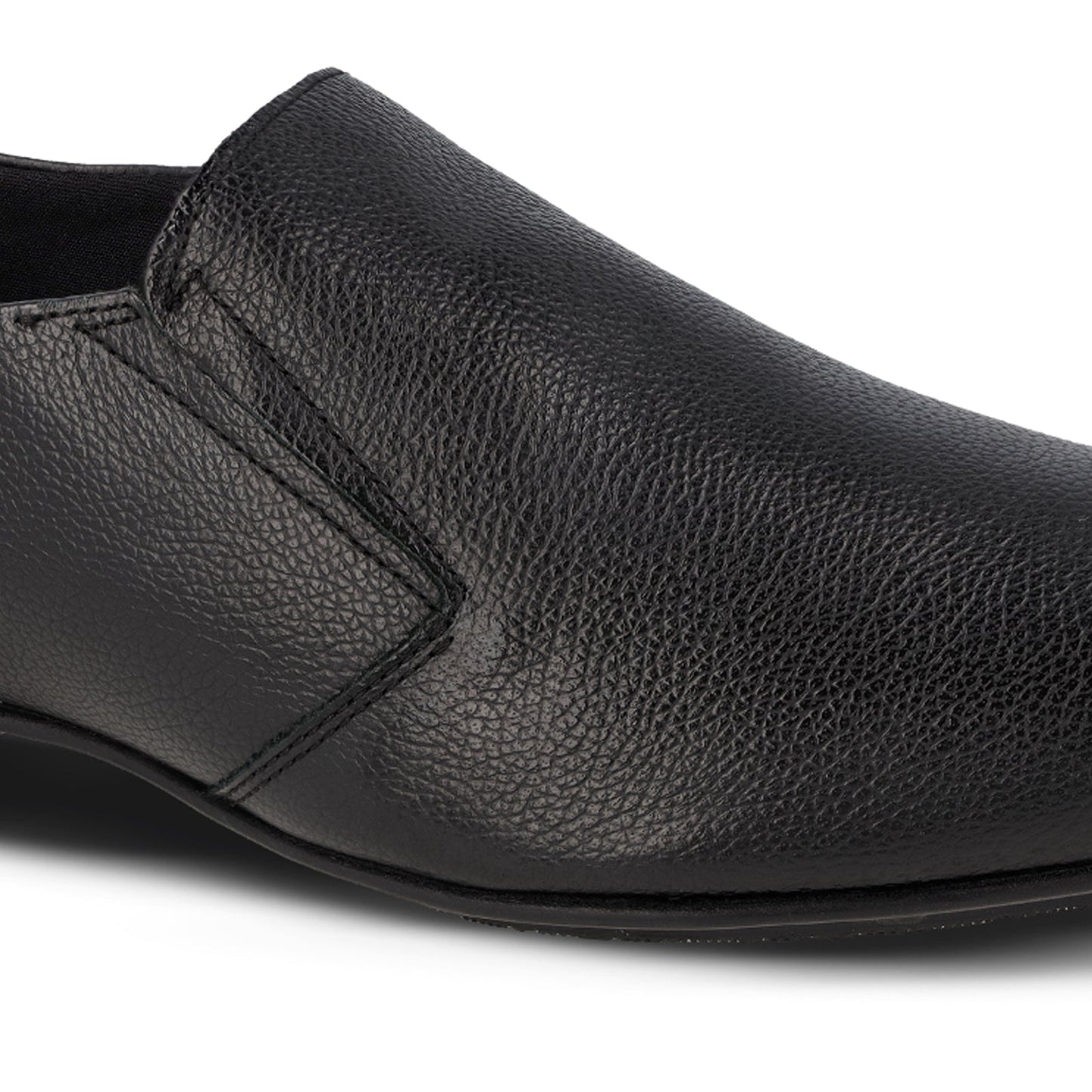 Walkaroo Leather Men formals Shoes - WF6053 Black - Walkaroo Footwear