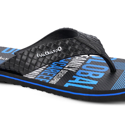 Men's Hawai Slippers - HG166 Blue Black