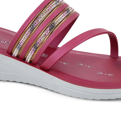 Women's Daily Wear Sandal - WLR72013 Maroon