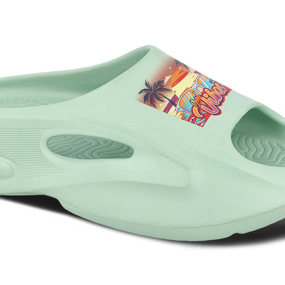 Women's Flip Flop Sliders  - WC8930 Ice Green