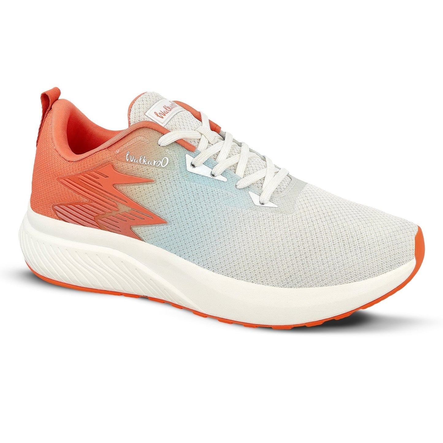 Walkaroo Men Sports Shoe - WS9111 Orange Seablue - Walkaroo Footwear