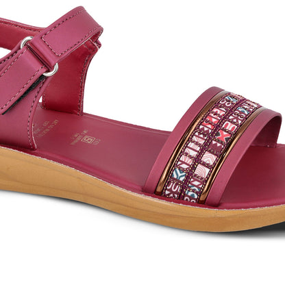 Women's Daily Wear Sandals  - WLR77015 Maroon