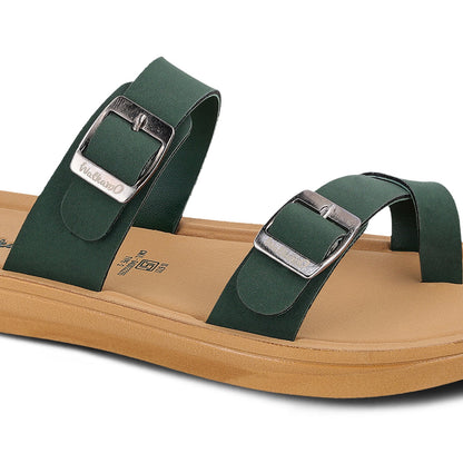 Women's Daily Wear Sandals  - WL7645 Green Beige