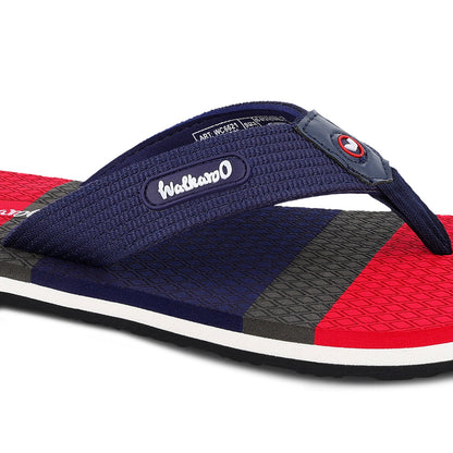 Men's Flip Flop Slippers - WC6621 Navy Blue Red