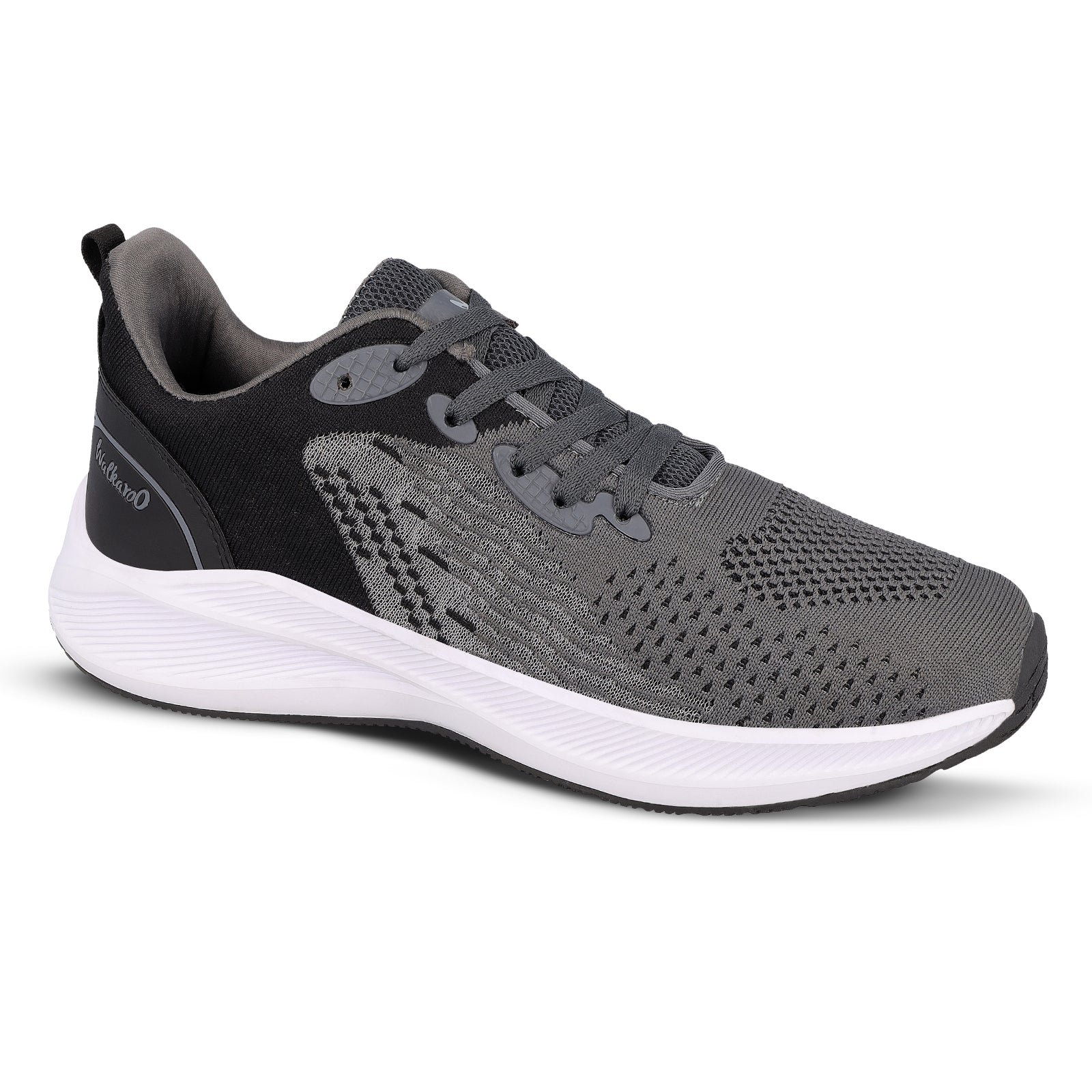 Walkaroo Men walking Shoes - WS9544 Black Grey - Walkaroo Footwear