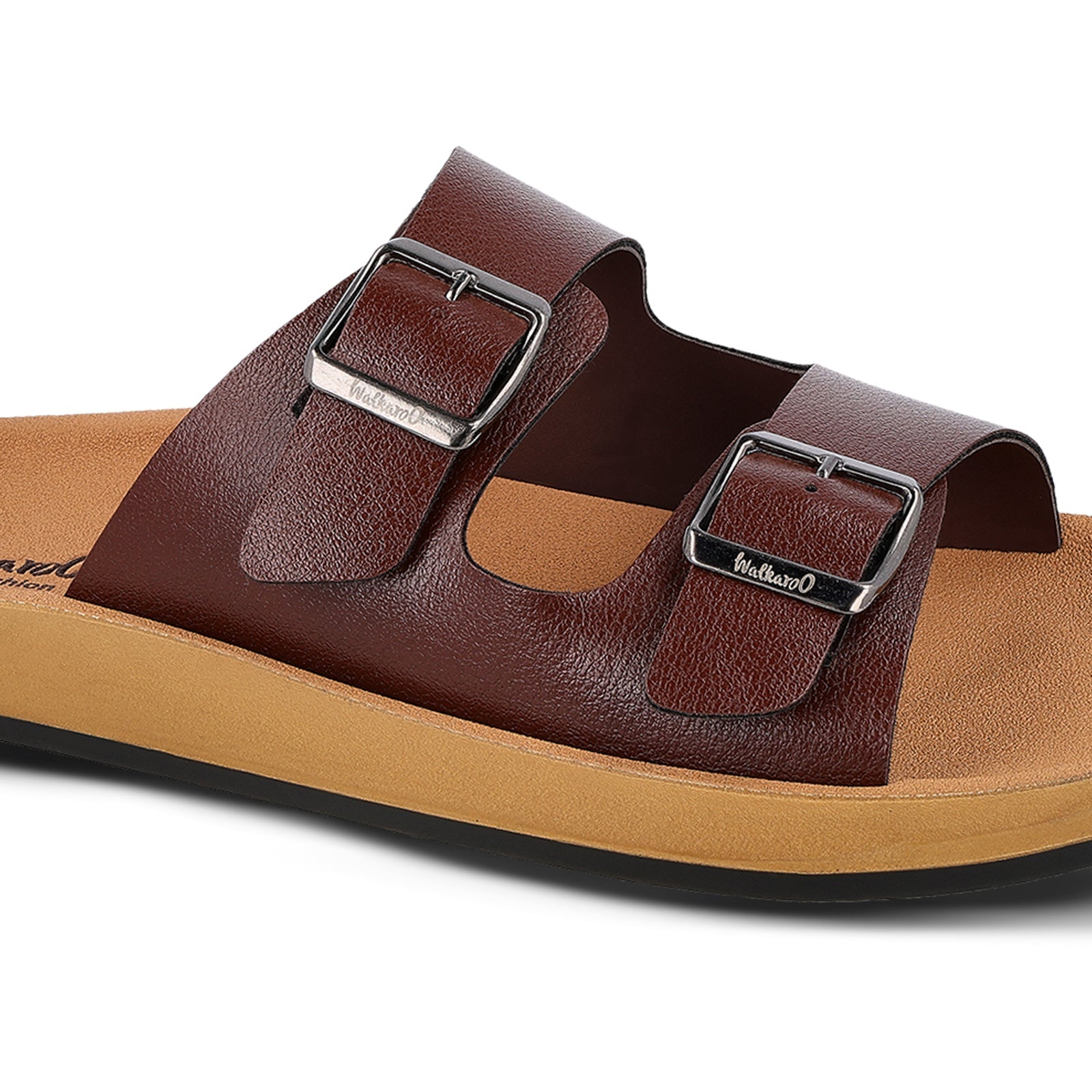 Walkaroo+ Men Sandals - WE1333 Brown - Walkaroo Footwear