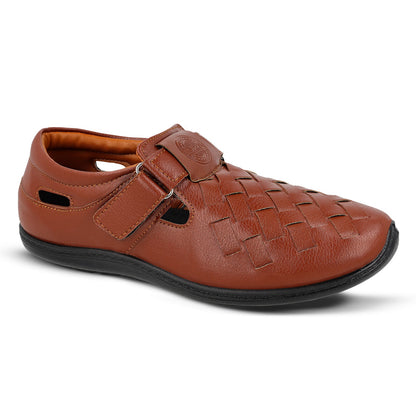 Walkaroo Roman Sandals Mens - WF6261 Brown
