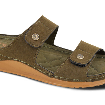 Women's Daily Wear Comfort Sandals - WLP74009 Olive