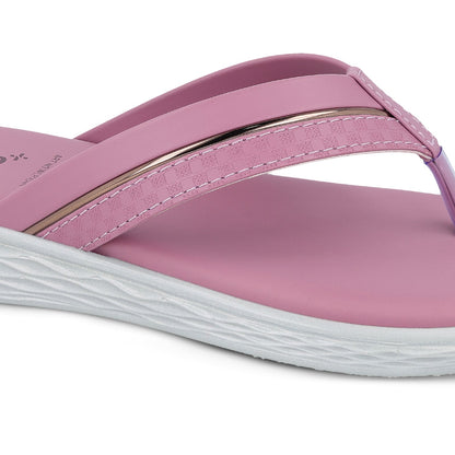 Women's Daily Wear V-Strap Sandals - WLP70414 Mauve