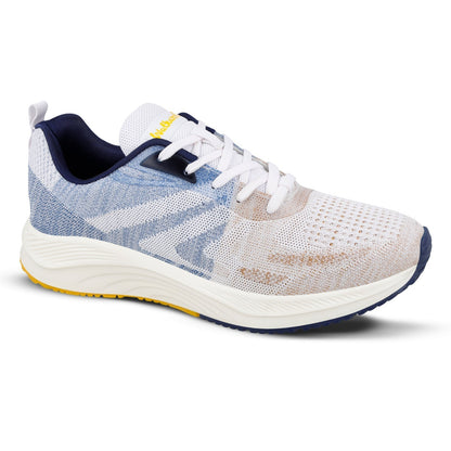 Walkaroo Men Sports Shoe - WS9109 Beige Blue - Walkaroo Footwear