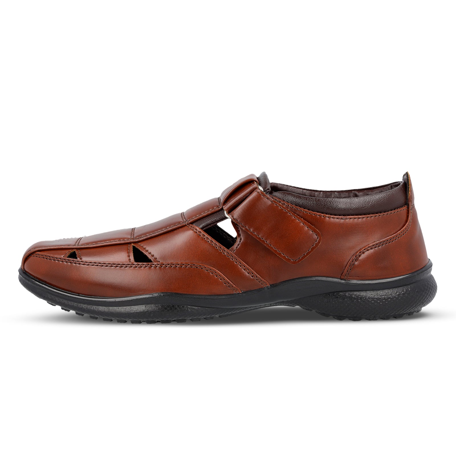 Walkaroo Xgo Men Solid Roman Sandals - WF6255 Brown - Walkaroo Footwear