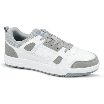 Walkaroo Mens Casual Shoes - WY3344 White Grey - Walkaroo Footwear