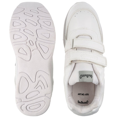 Walkaroo Boys School Shoes - 570 White