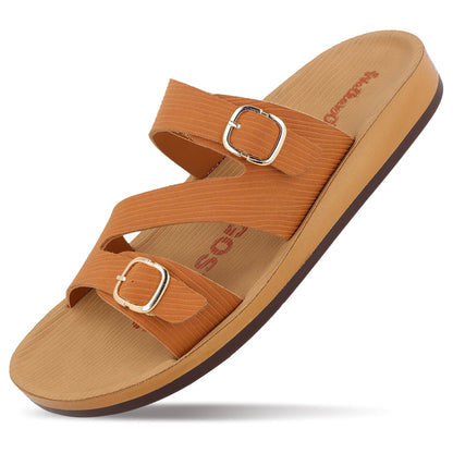 Women's Daily Wear Sandals - WLP72016 Caramel