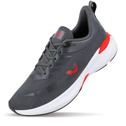 Walkaroo Running Shoes for Men - WS9096 Grey Red - Walkaroo Footwear