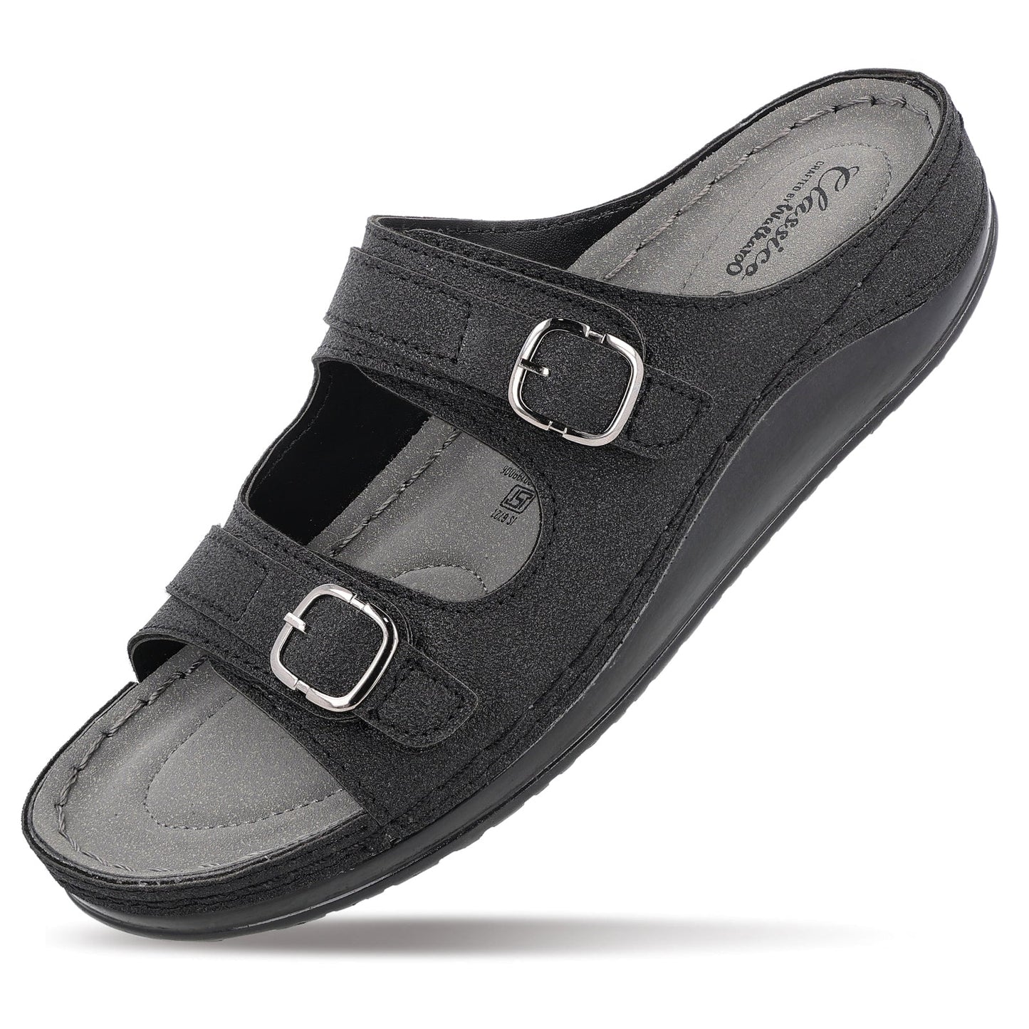 Women's Daily Wear Comfort Sandals - WLP74008 Black