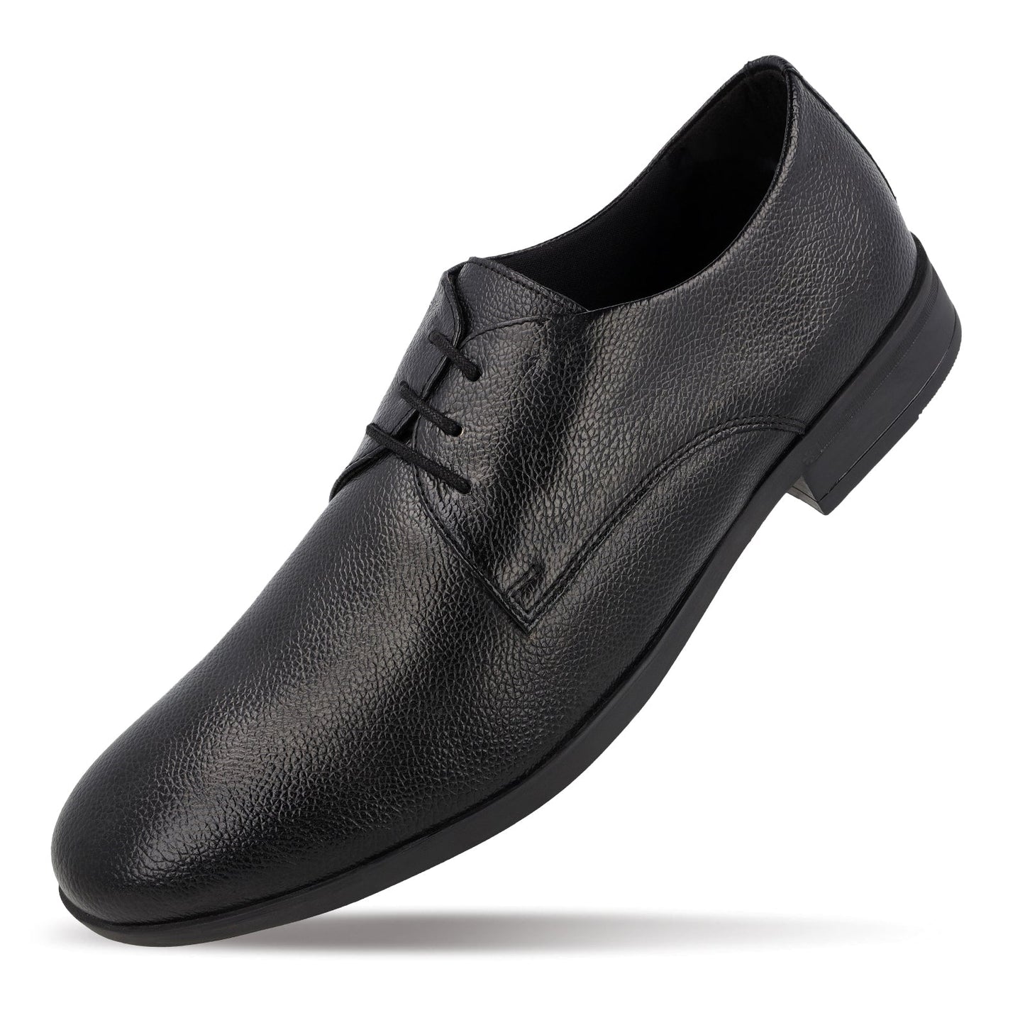 Walkaroo Leather Men formals Shoes - WF6051 Black - Walkaroo Footwear