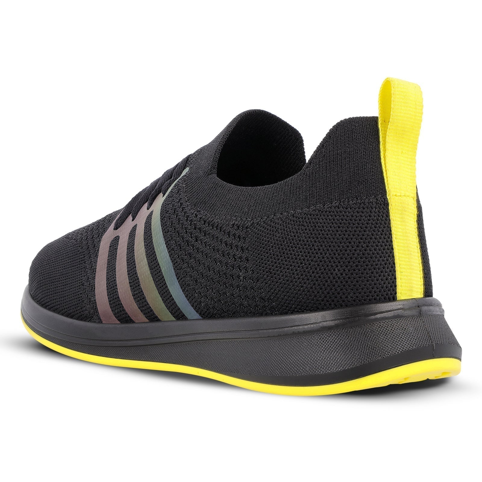 Walkaroo Men Walking and Washable Shoes - XS9771 Black Yellow - Walkaroo Footwear