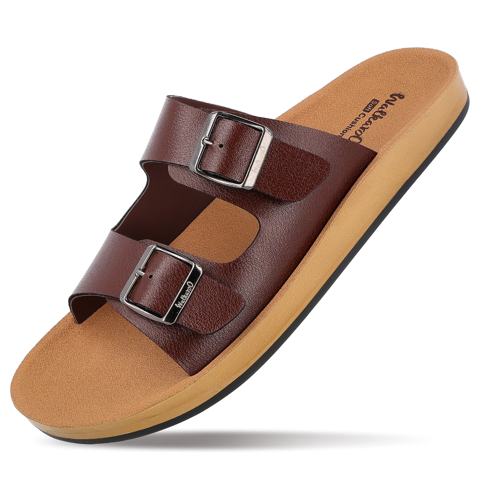 Walkaroo+ Men Sandals - WE1333 Brown - Walkaroo Footwear