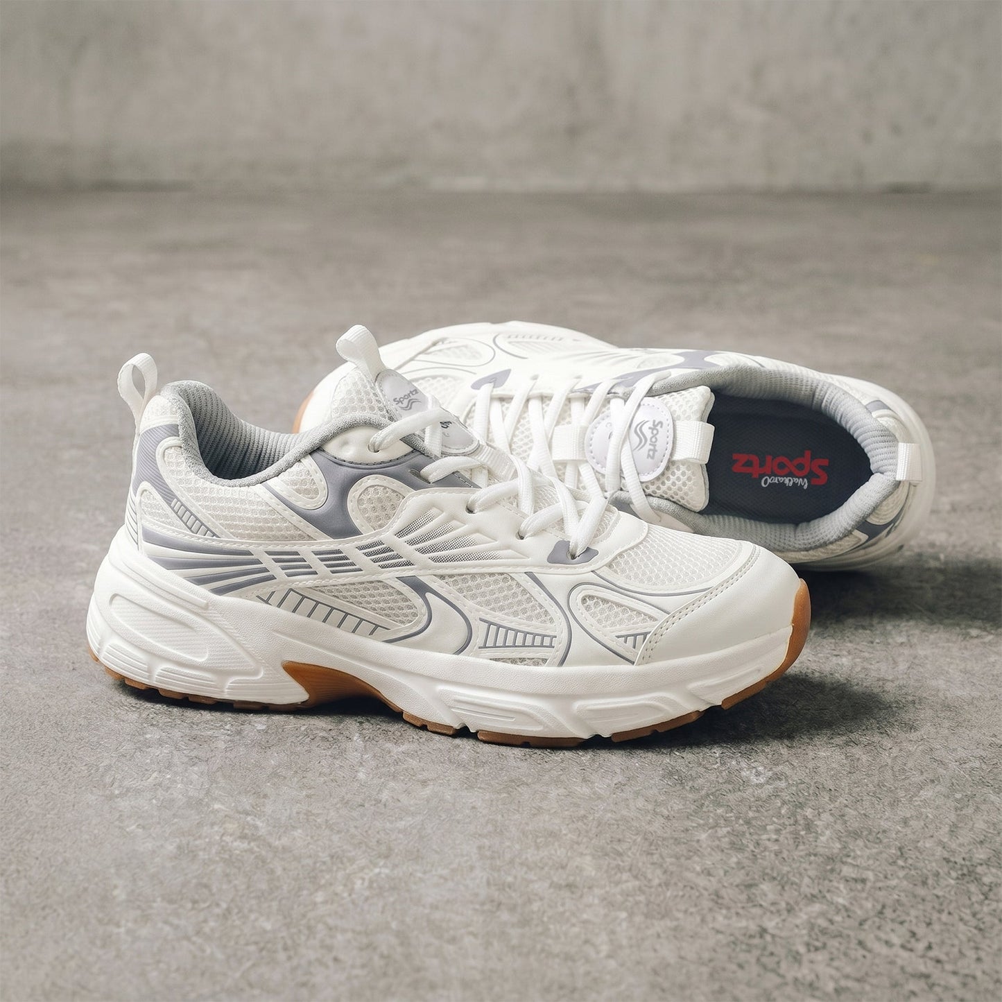 Men's Lace-up Sports Shoe -ONG97003 White