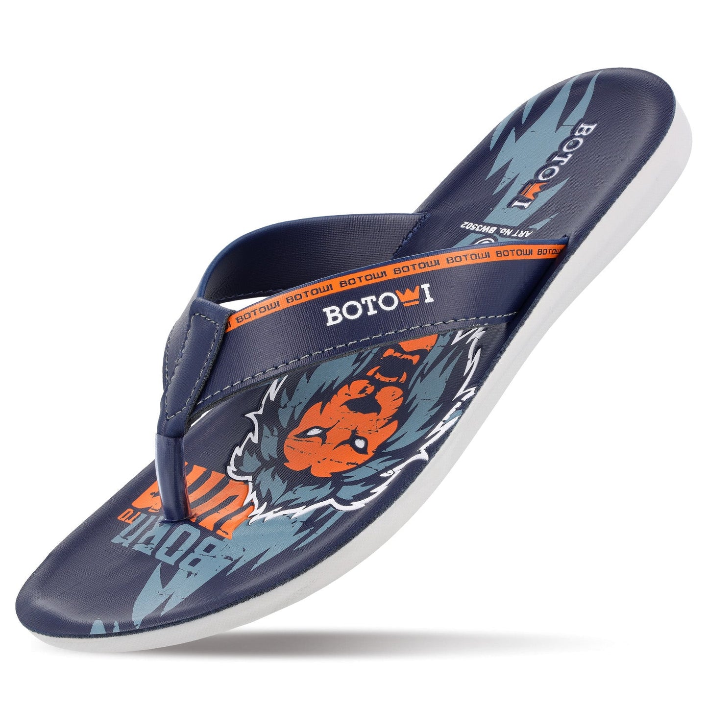 BOTOWI Men's Slipper - BW3502 Blue Orange