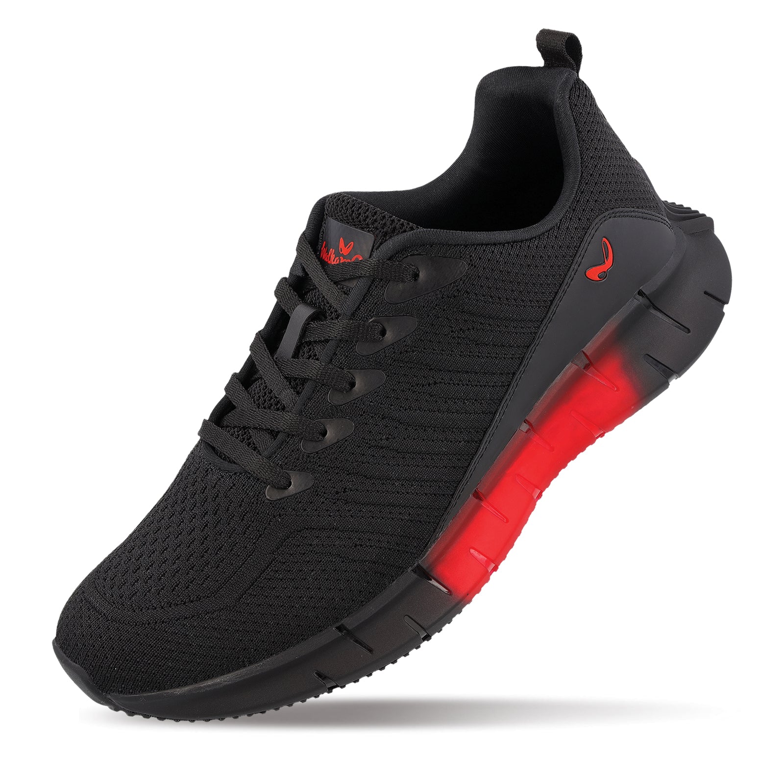 Walkaroo Men Sports Shoe - WS9101 Black Red - Walkaroo Footwear