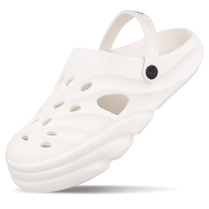 Walkaroo Mens Clogs  - WC8732 White