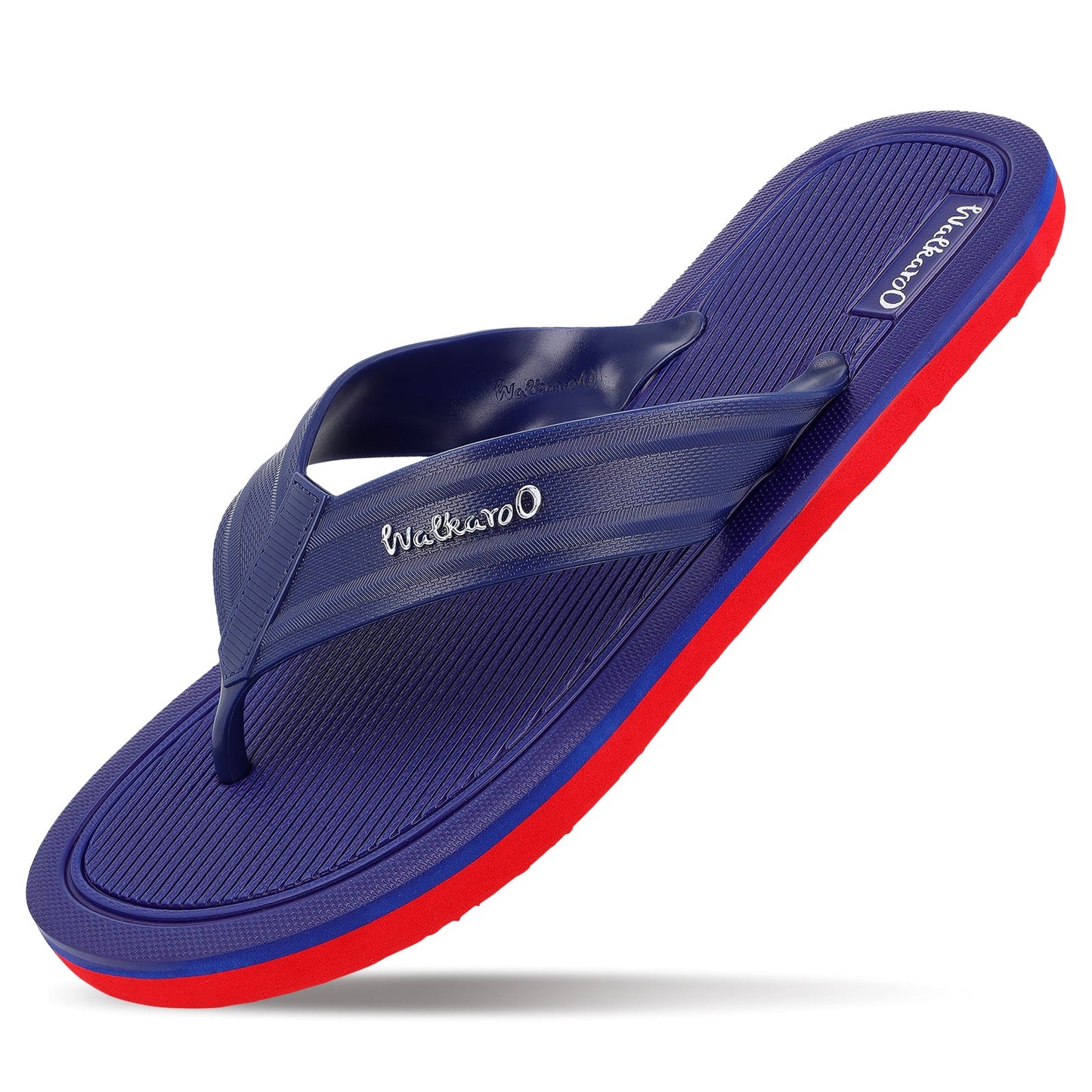 Men's Hawai Slippers - HG190 Navy Blue Red
