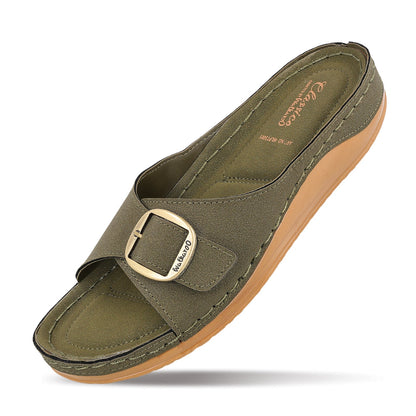 Women's Daily Wear Comfort Sandals - WLP73005 Olive