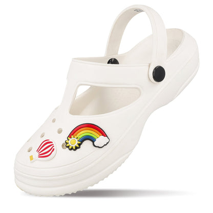 Walkaroo Womens Clogs  - WC8912 White