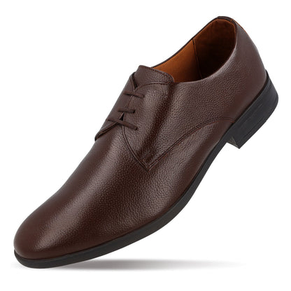 Walkaroo Leather Men formals Shoes - WF6051 Brown - Walkaroo Footwear