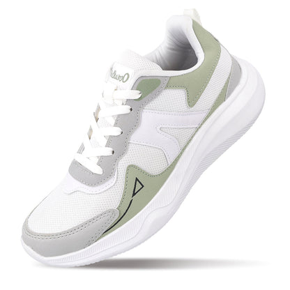 Men's Lace-up Sports Shoes - WS3122 White Green
