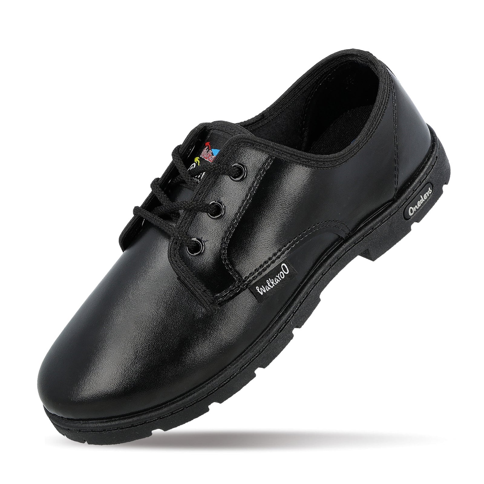 Walkaroo Senior Boys School Shoes - WV521 Black - Walkaroo Footwear