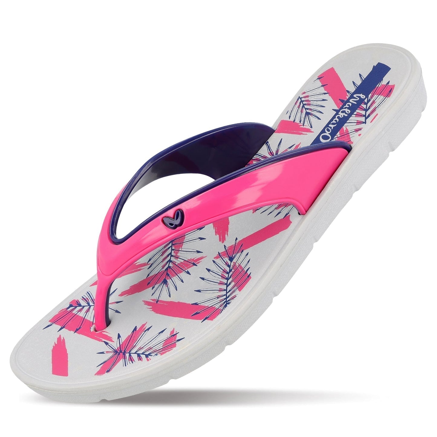 Walkaroo Womens Flip Flop - WC4857 Grey Pink - Walkaroo Footwear