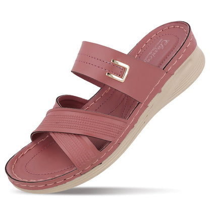 Women's Daily Wear Comfort Sandals  - WLP72051 Dusty Rose