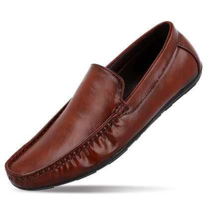 Walkaroo Men Loafer Formal Shoes - WF6018 Brown - Walkaroo Footwear