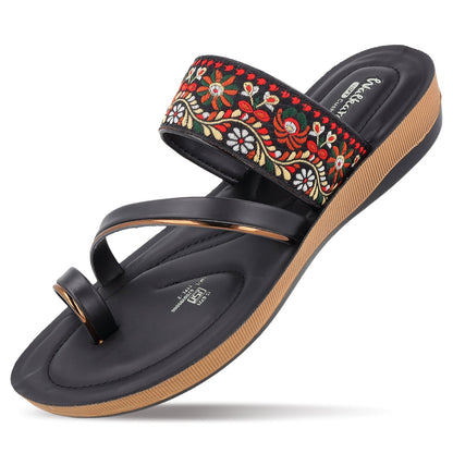 Women's Wedge Heel Sandals  - WLP72063 Black