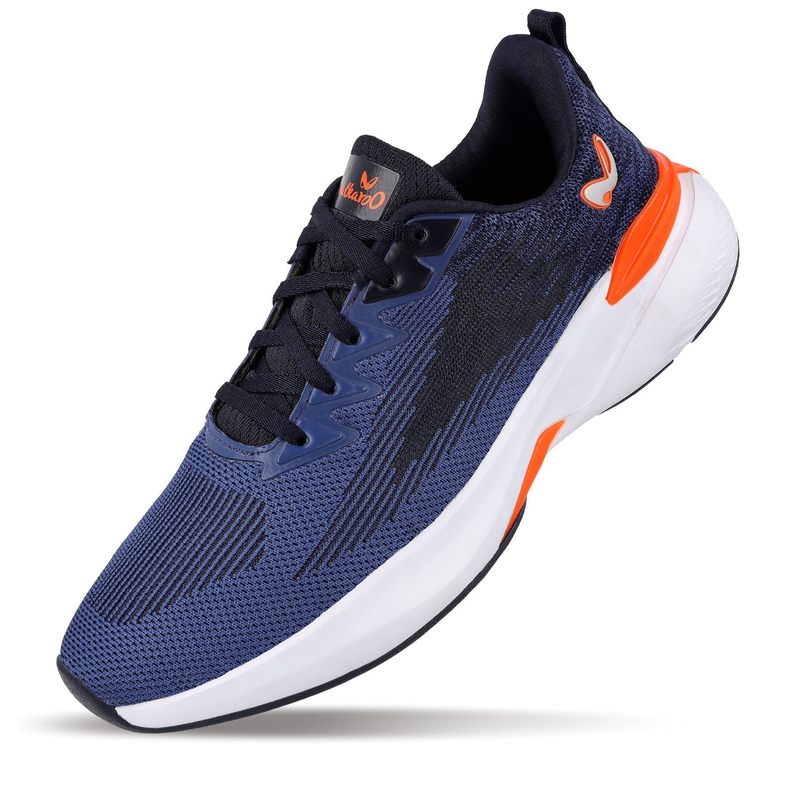 Walkaroo Running Shoes for Men - WS9092 Navy Blue orange - Walkaroo Footwear