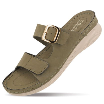 Women's Daily Wear Comfort Sandals  -WLP74026 Olive