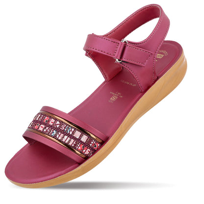 Women's Daily Wear Sandals  - WLR77015 Maroon