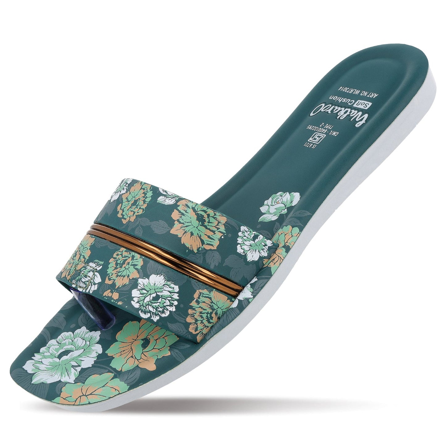 Women's Slide Sandals - WLR73014 Green