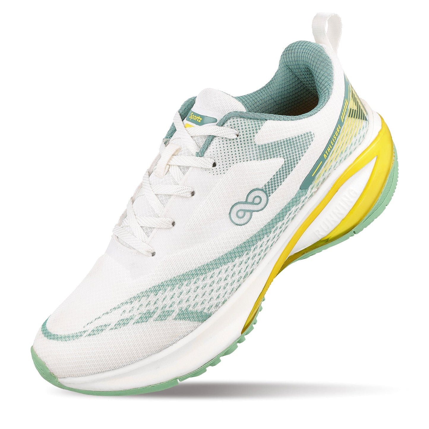 Men's Lace-up Sports Shoes - WS9167 White Mint Green